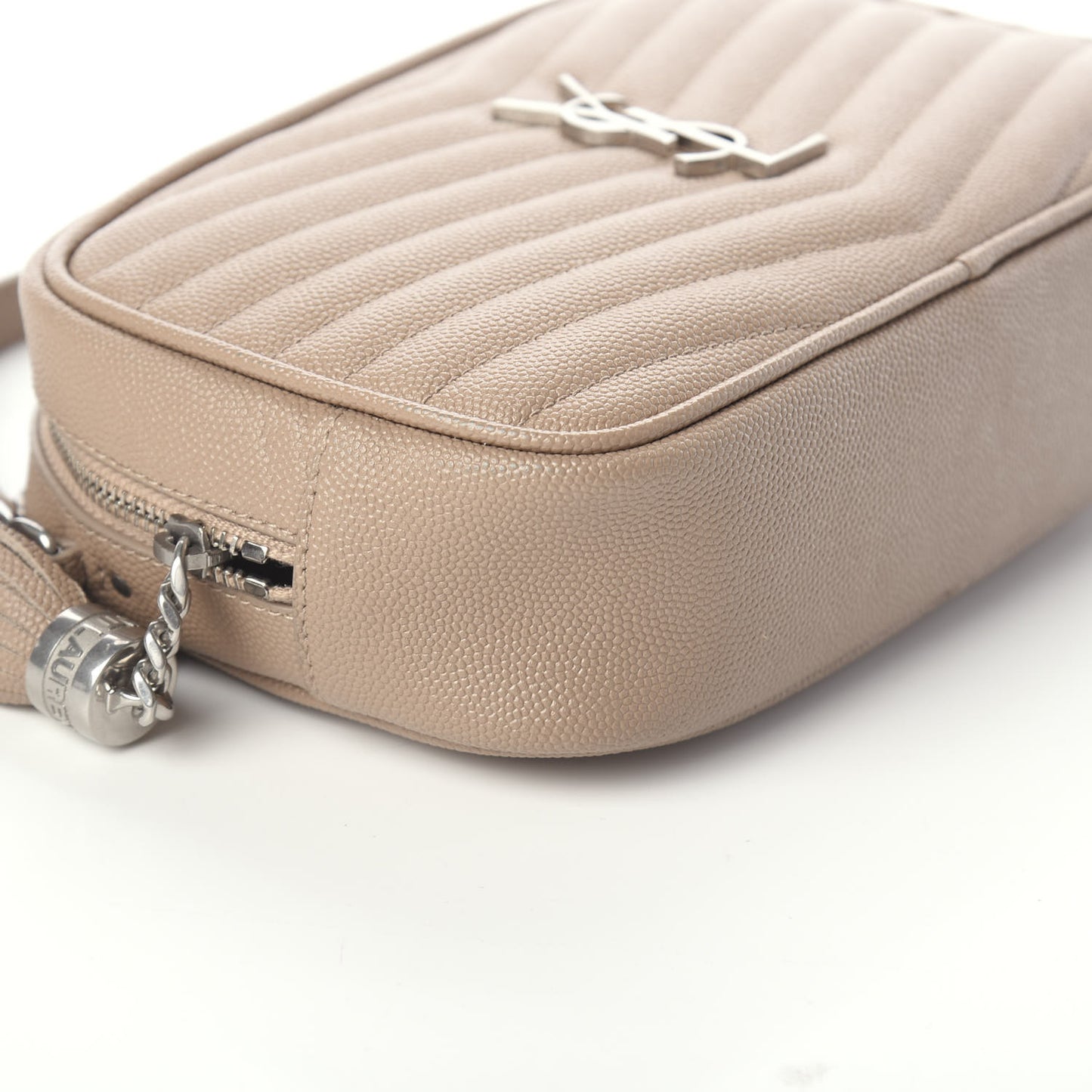 Grain De Poudre Matelasse Monogram Mini Lou Camera Bag Gold Sand