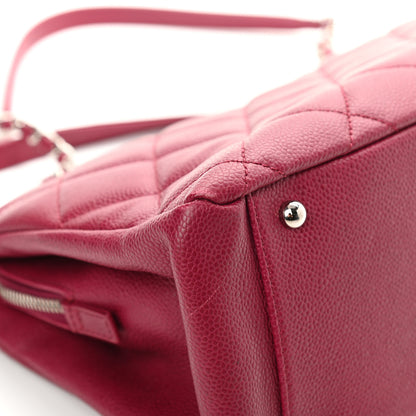 Chanel Caviar Quilted Timeless CC Shopping Tote Red 12 of 15