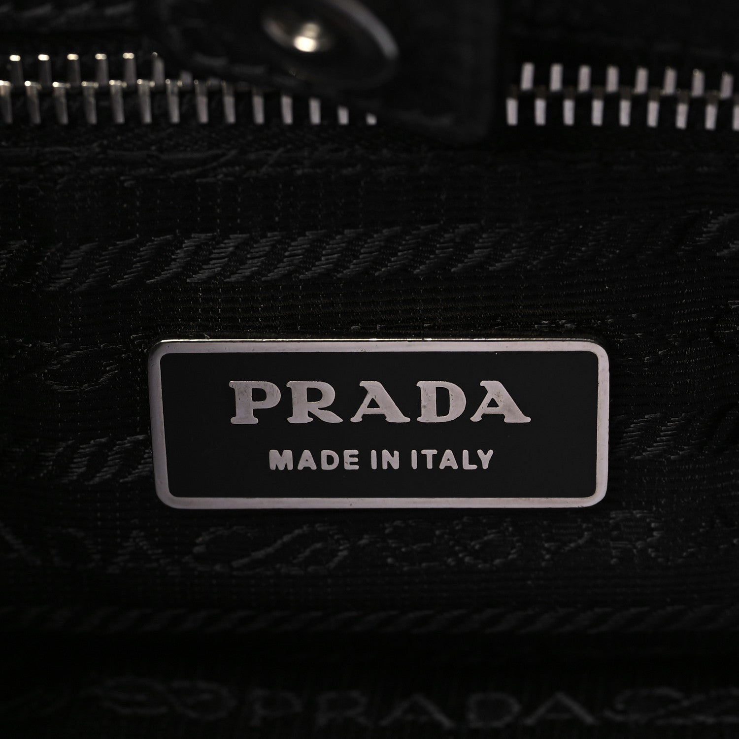 Prada Vitello Daino Embossed Logo Hobo Black 6 of 6