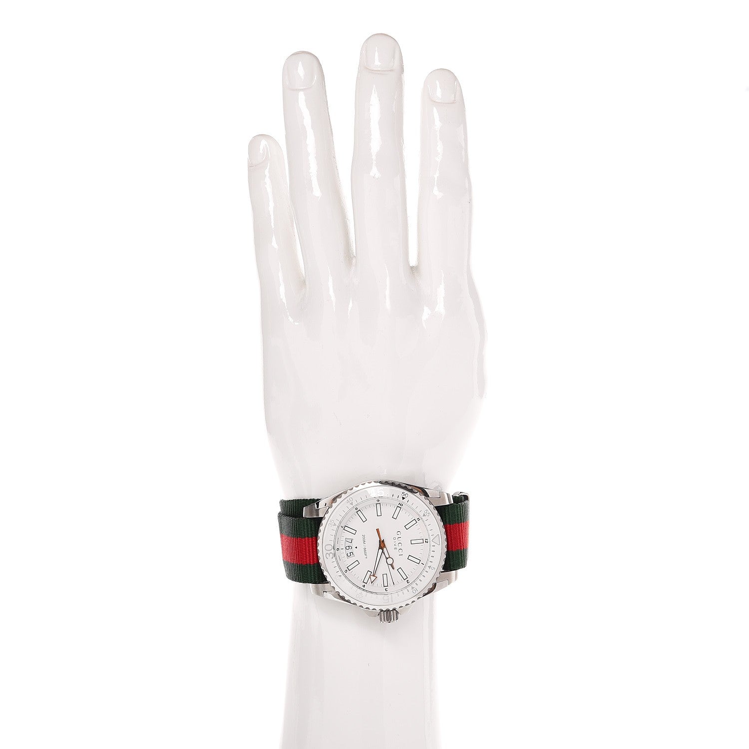 Gucci Stainless Steel Nylon 45mm Dive Quartz Watch 2 of 9