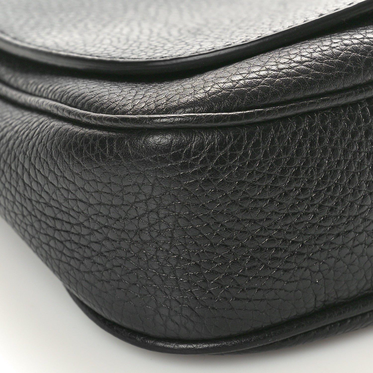 Gucci Pebbled Calfskin Medium Soho Flap Crossbody Black 9 of 11