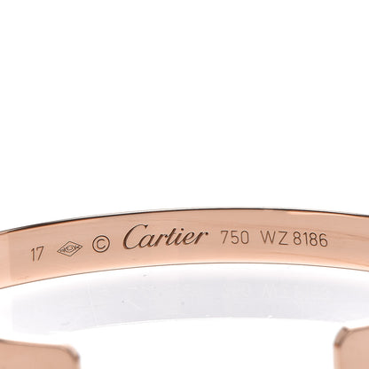 Cartier 18K Pink Gold LOVE Cuff Bracelet 17 4 of 5
