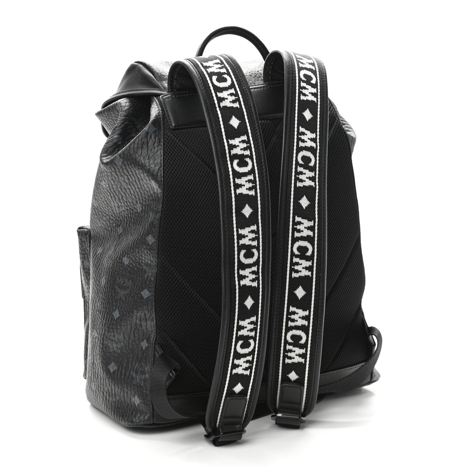 MCM Visetos Raymonde Two Pocket Backpack Black 1046965 – FASHIONPHILE