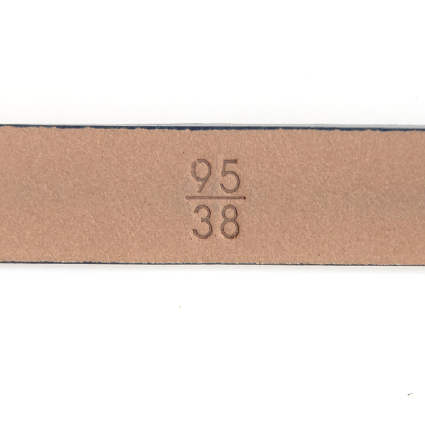 Leather CC Logo Skinny Belt 95 38 Navy Blue
