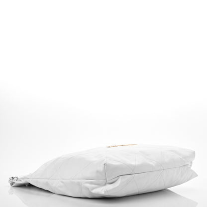 Chanel Shiny Calfskin Quilted Large Chanel 22 White 5 of 12