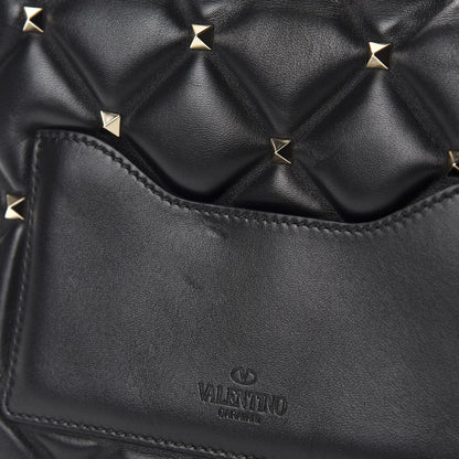 Valentino Garavani Lambskin VLTN Print Candystud Top Handle Bag Black 9 of 12