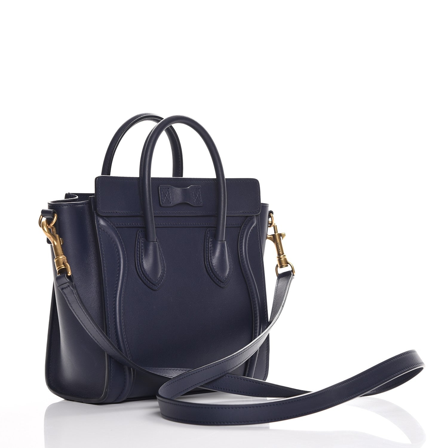Celine Smooth Calfskin Nano Luggage Navy Blue 3 of 14