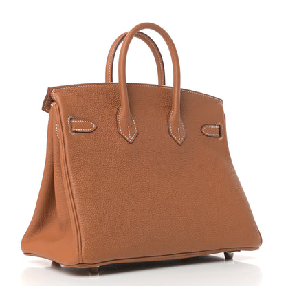 Hermes Togo Birkin 25 Gold 3 of 11