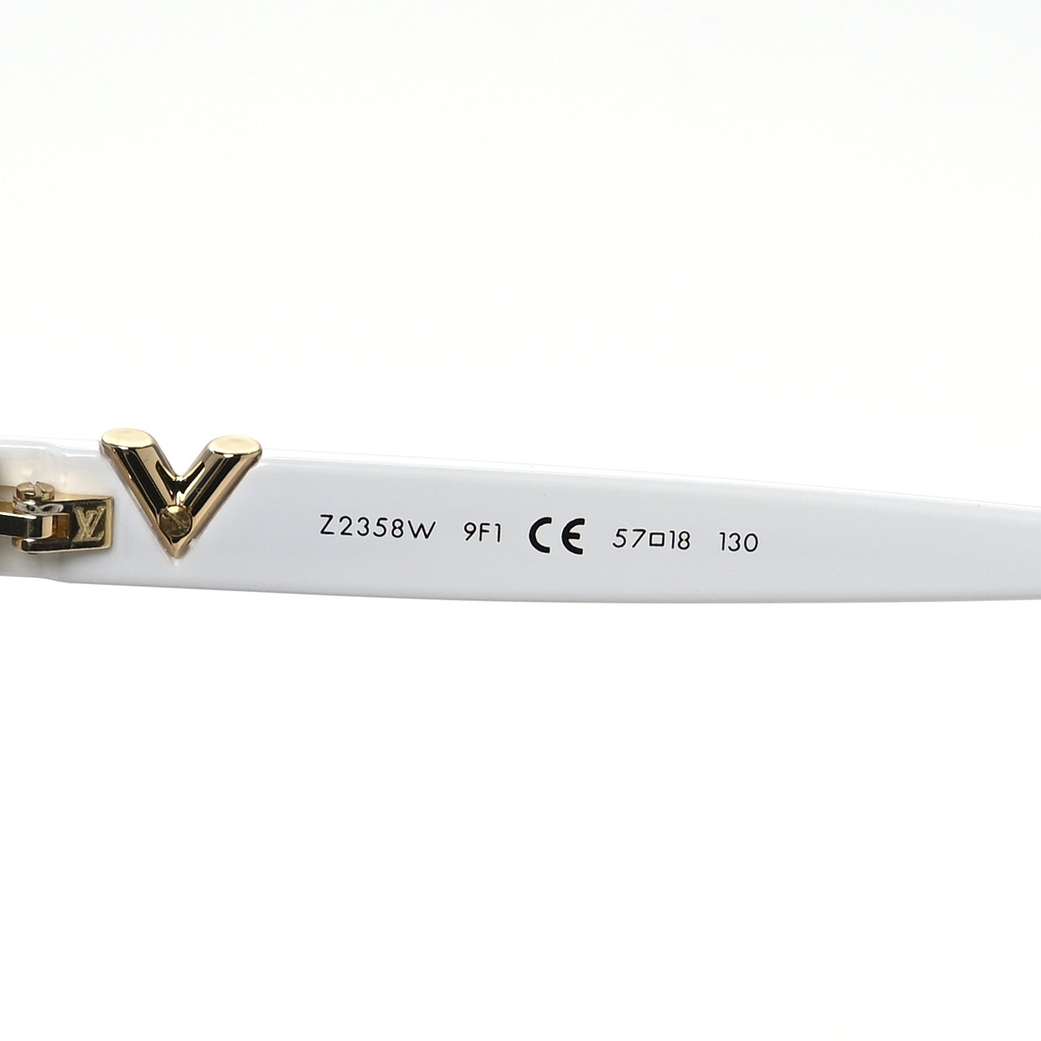 Louis Vuitton Acetate Aviator Serpico Studded Sunglasses Z2358W White 6 of 9
