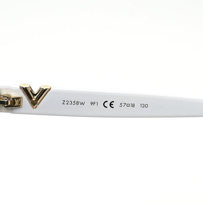 Louis Vuitton Acetate Aviator Serpico Studded Sunglasses Z2358W White 6 of 9