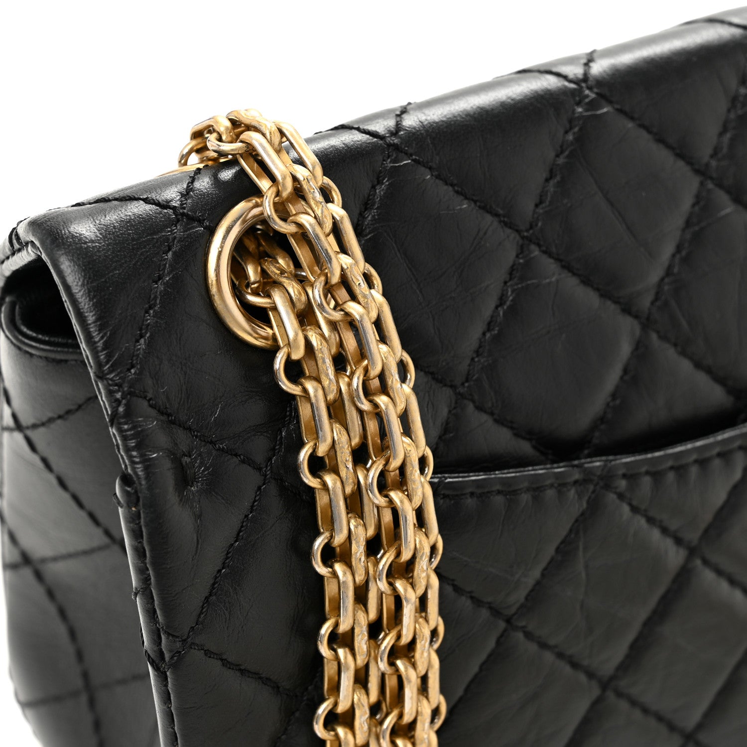 Chanel Aged Calfskin Quilted 2.55 Reissue Mini Flap Black 11 of 12