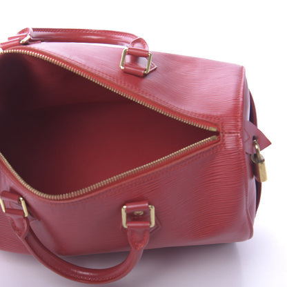 Louis Vuitton Epi Speedy 30 Castillan Red 5 of 10