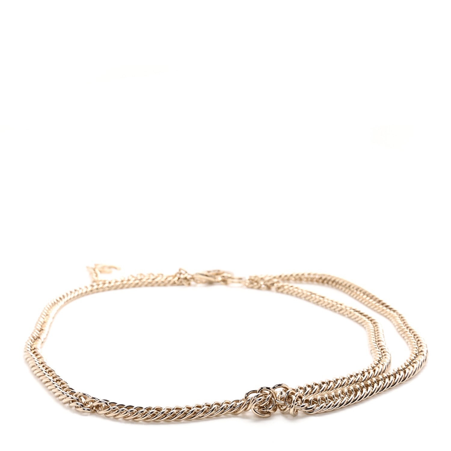 Chanel Enamel CC Fancy Chain Belt 75 Gold White 2 of 4