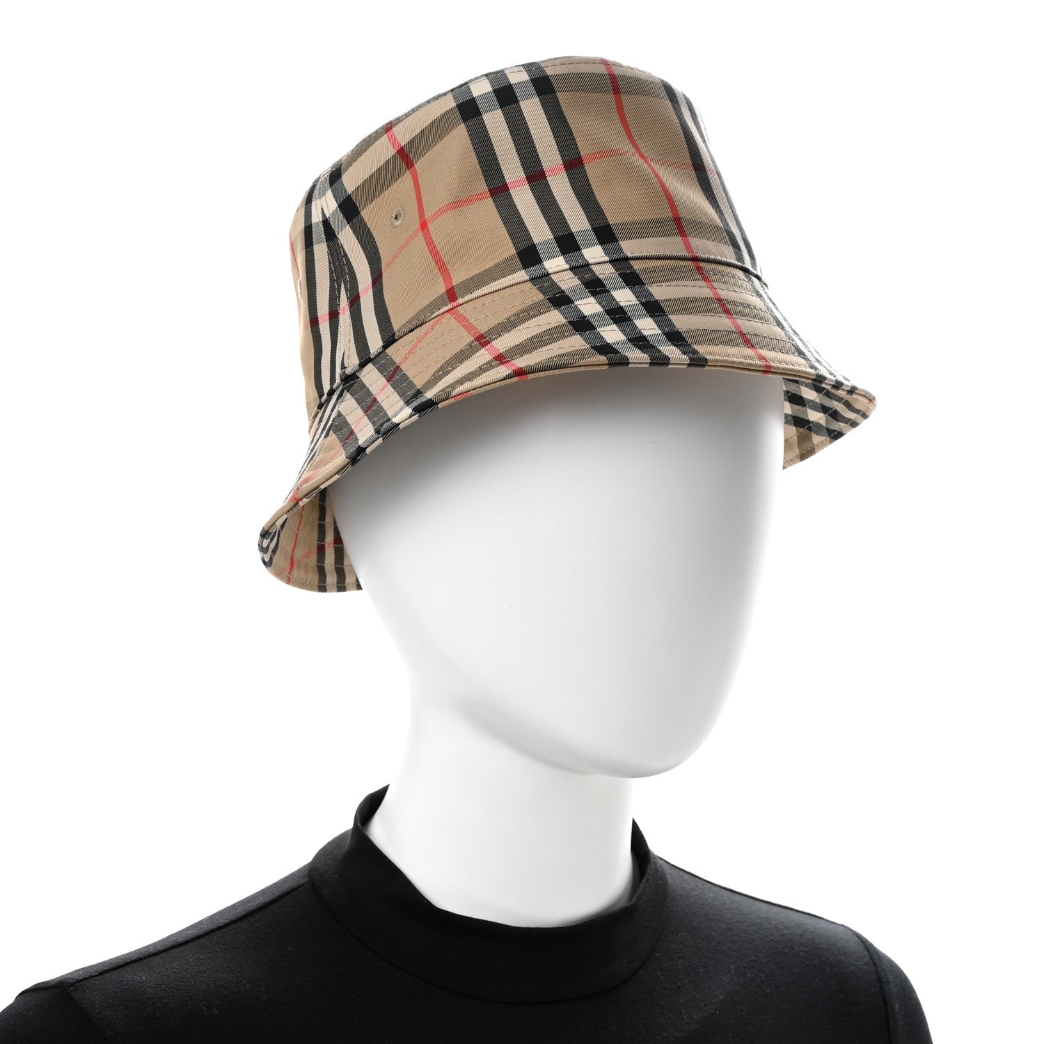 Burberry Technical Cotton Vintage Check Bucket Hat S Archive Beige 2 of 10