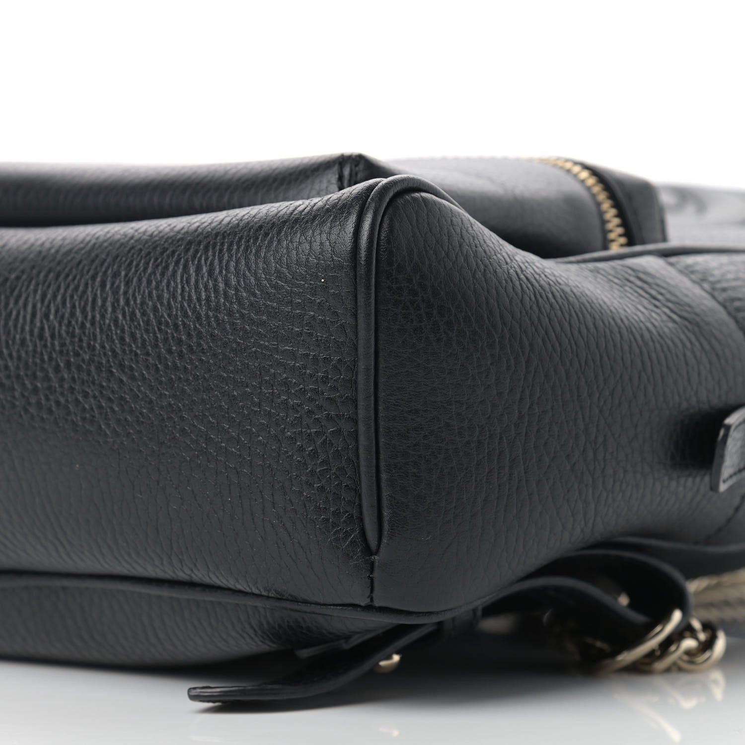 Gucci Pebbled Calfskin Soho Chain Backpack Black 9 of 9