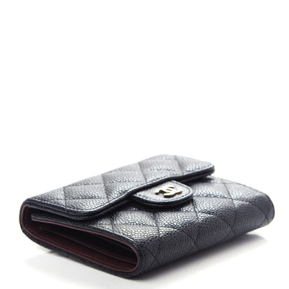 Chanel Caviar Quilted Compact Flap Wallet Black 4 of 9