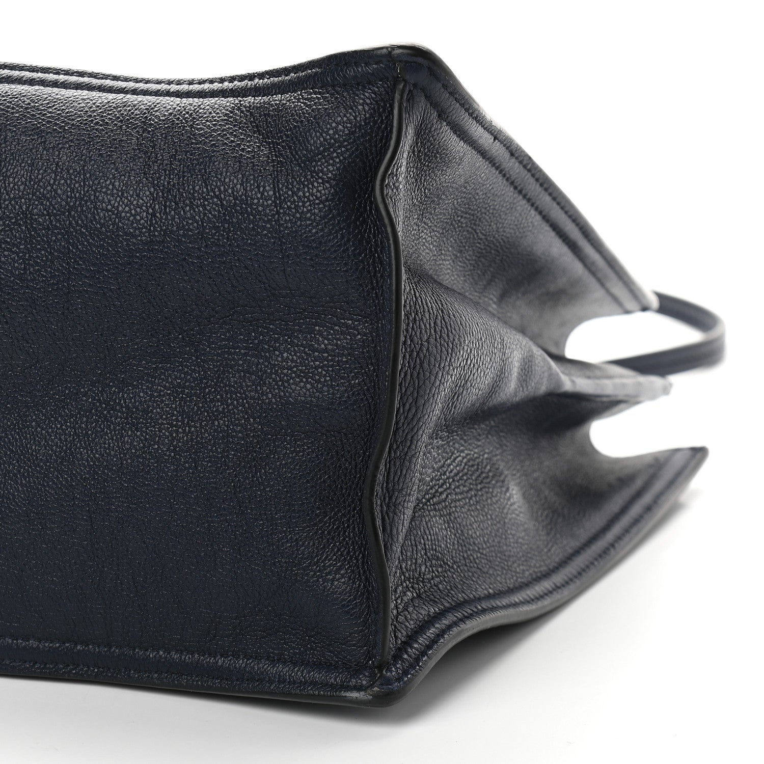 Prada Glace Calfskin Etiquette Shopping Bag Black Astrale 10 of 11