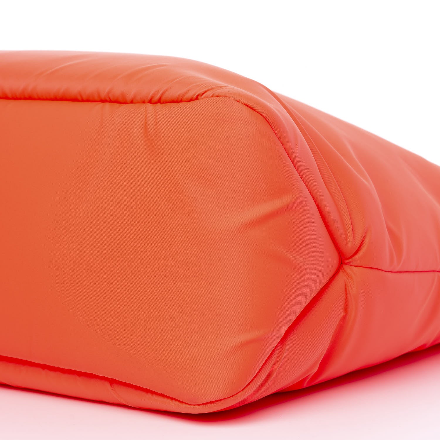 Prada Tessuto Nylon Soft Padded Medium Shopping Tote Arancio Fluo 7 of 9