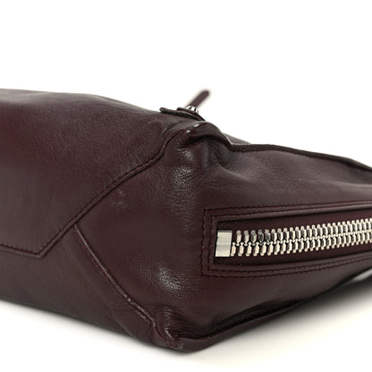 Balenciaga Calfskin Papier Mini A4 Zip Around Tote Rouge Aubergine 10 of 10