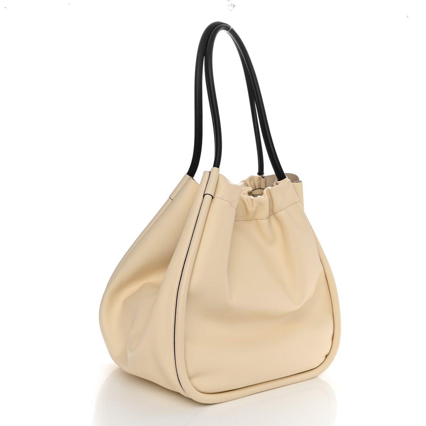 Calfskin Large Ruched Tote Clay