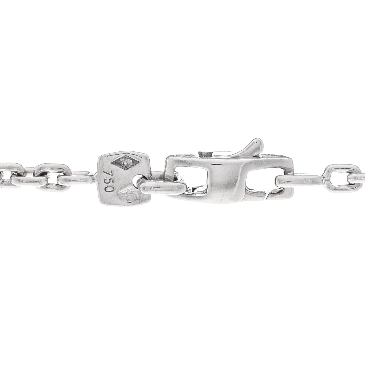 Louis Vuitton 18k White Gold Diamond Heart Locket Pendant Necklace 5 of 5