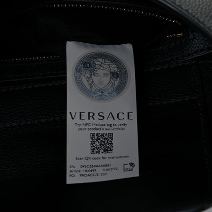 Versace Calfskin La Medusa Chain Hobo Bag Black 8 of 11