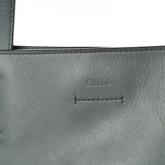 Smooth Calfskin Medium Milo Shopping Tote Cloudy Blue