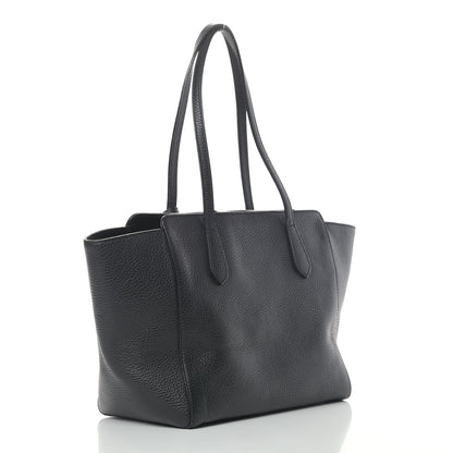 Gucci Pebbled Calfskin Small Swing Tote Black 2 of 6