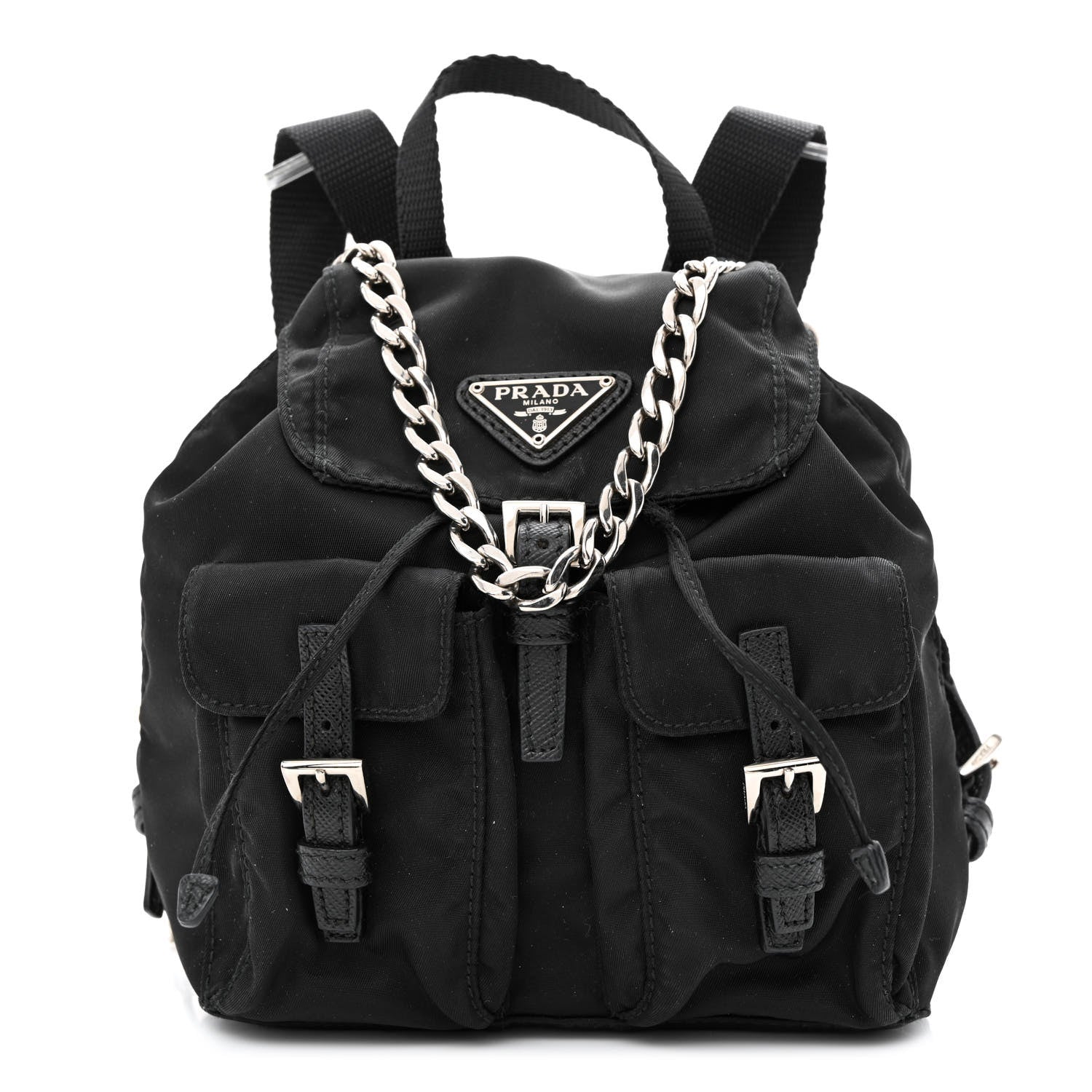 Prada Nylon Vela Mini Crossbody Backpack Black 1 of 14