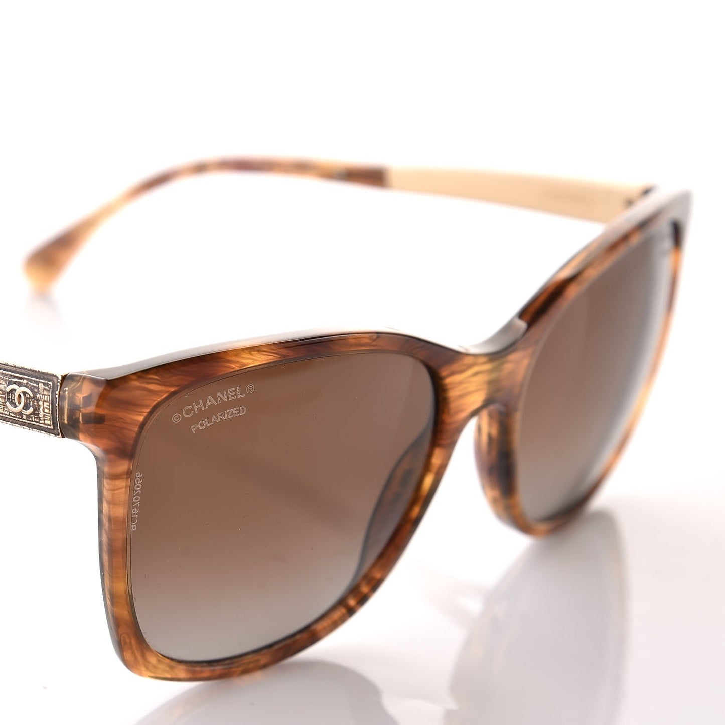 Tweed CC Polarized Sunglasses 5348 Tortoise