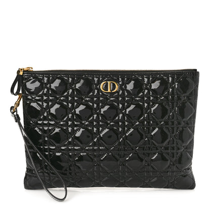 Christian Dior Patent Cannage Large Caro Daily Pouch Black 1 of 11