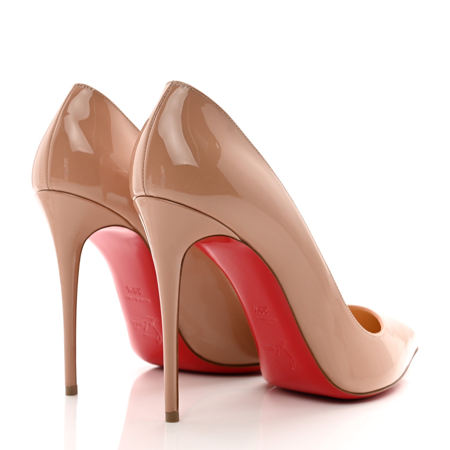 Christian Louboutin Patent Pigalle Follies 100 Pumps 39.5 Nude 4 of 8