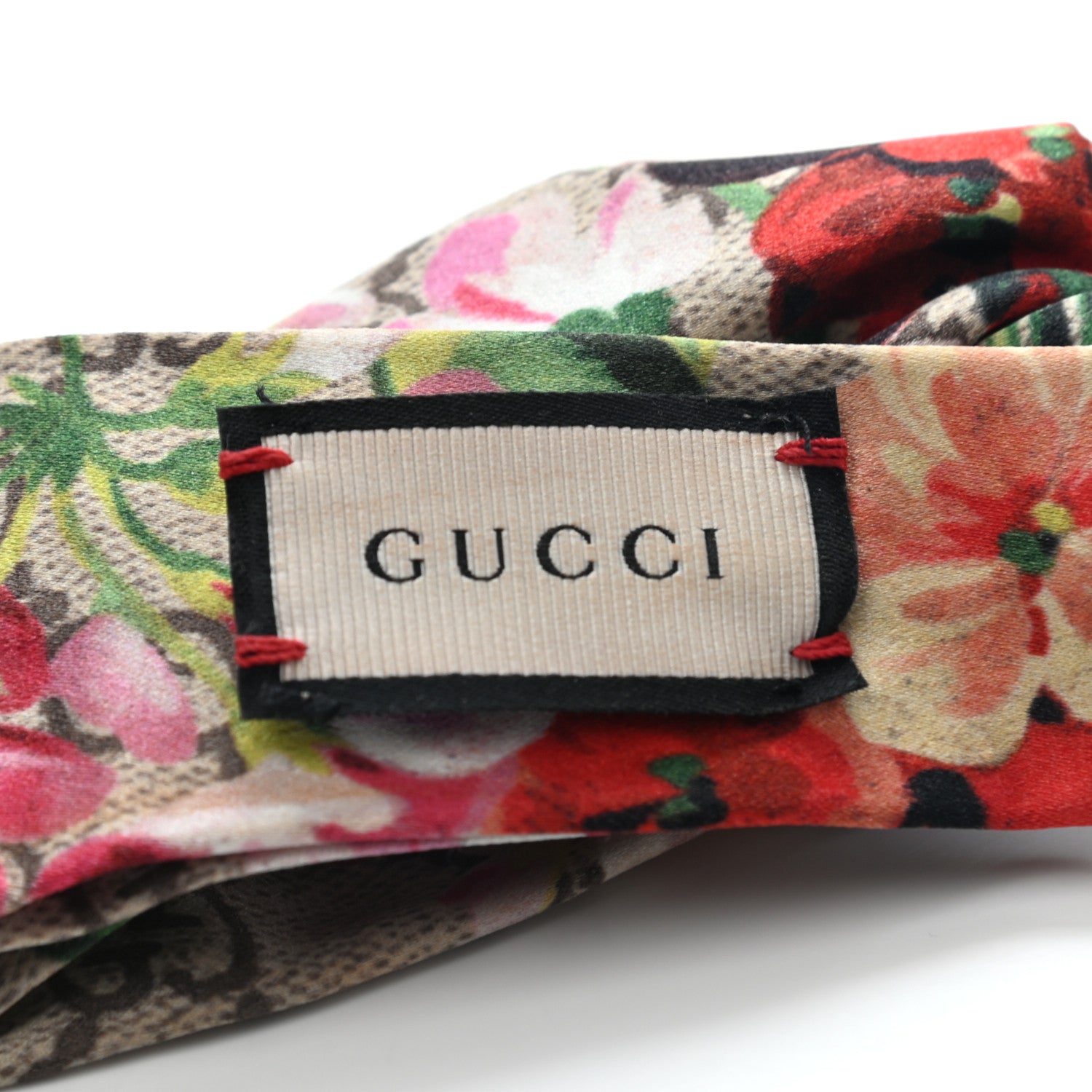 Gucci Silk Monogram Blooms Print Headband Antique Rose 4 of 7