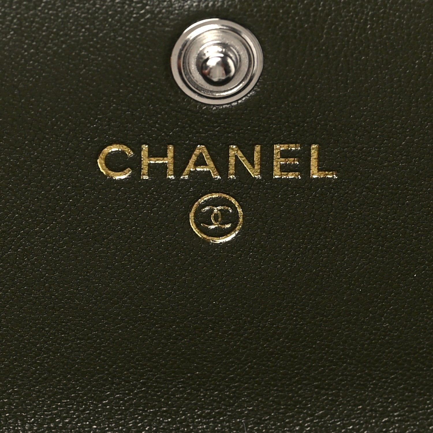 Chanel Lambskin Quilted Chanel 19 Flap Wallet Khaki 7 of 8