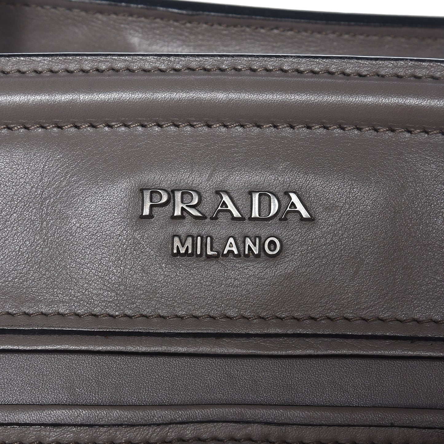 Glace Calf Bi-Color Tote Pomice Black