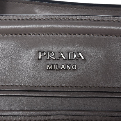Prada Glace Calf Bi-Color Tote Pomice Black 10 of 10