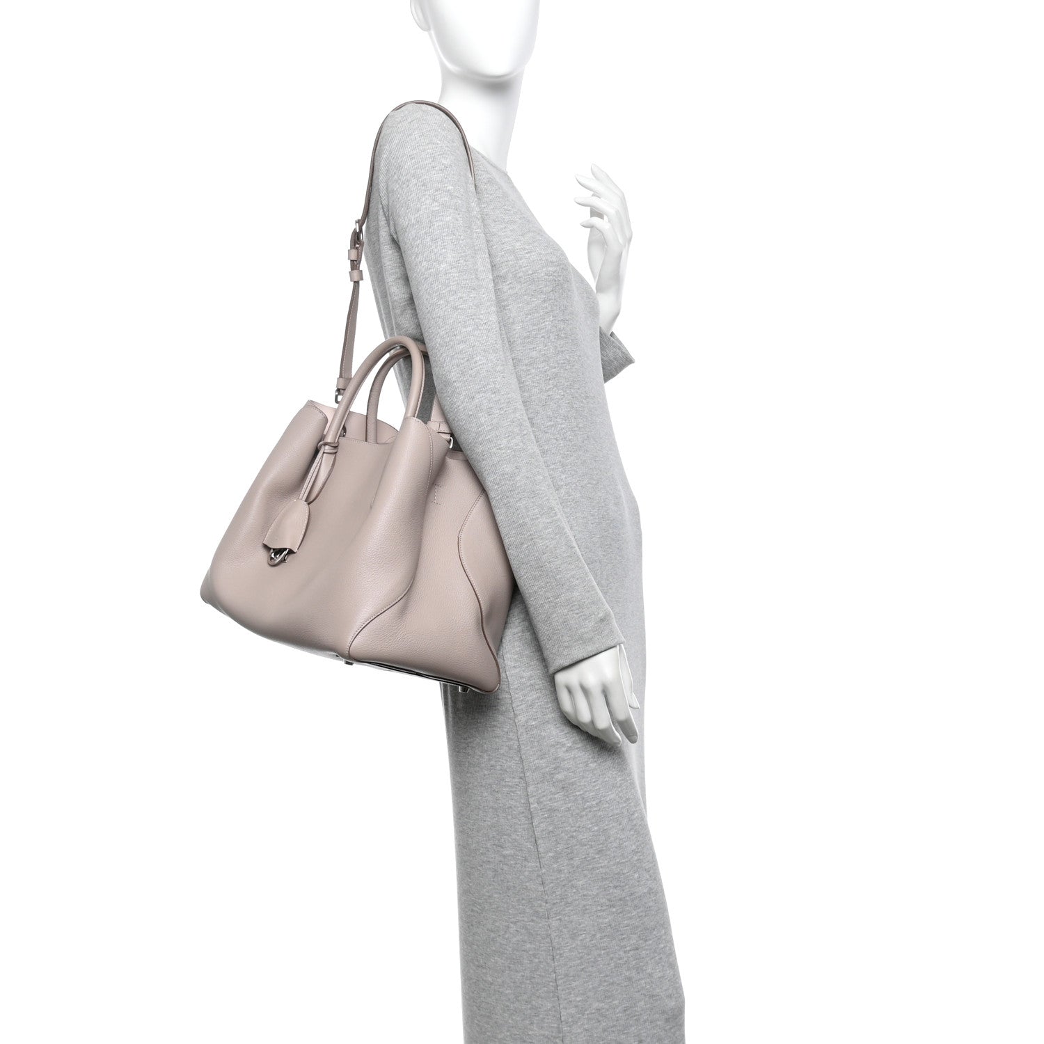 Christian Dior Supple Grained Calfskin Large Open Bar Tote Rose Poudre 2 of 11