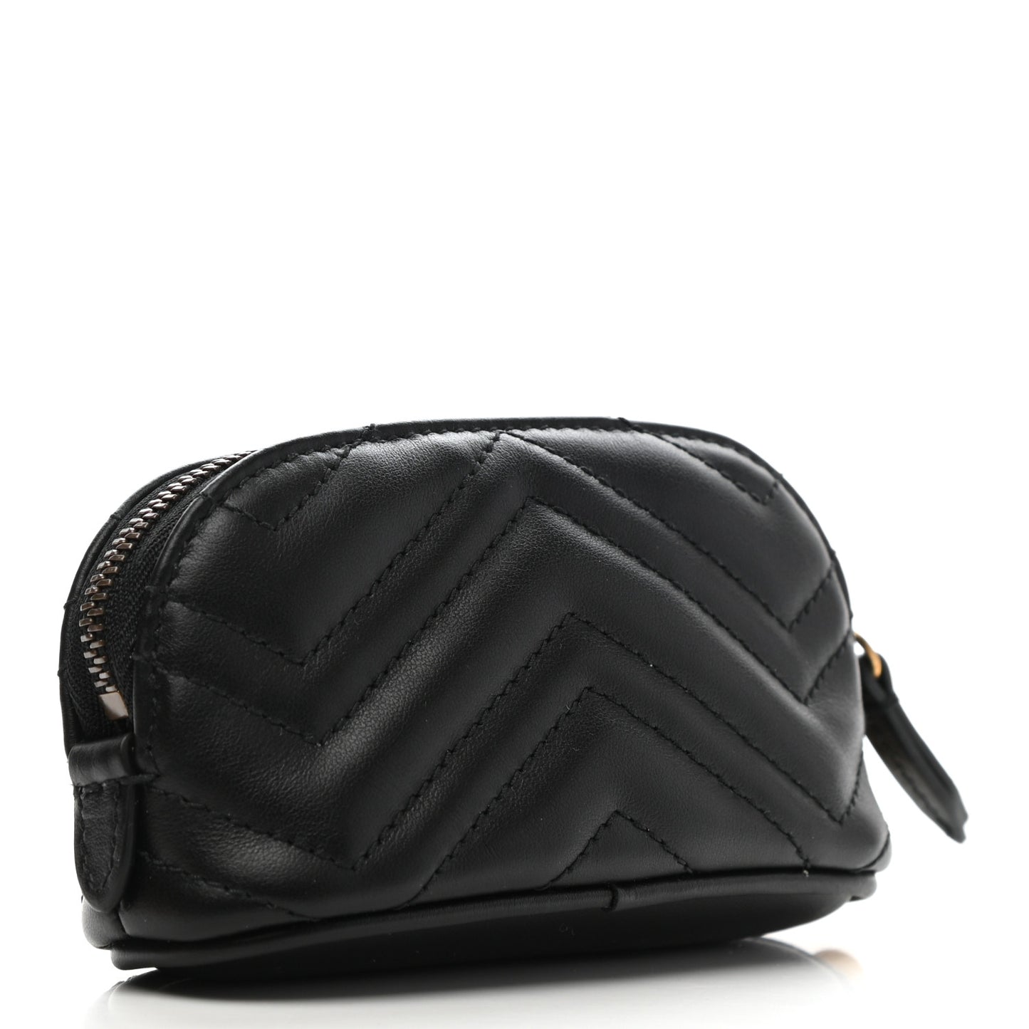 Calfskin Matelasse GG Marmont Key Pouch Black