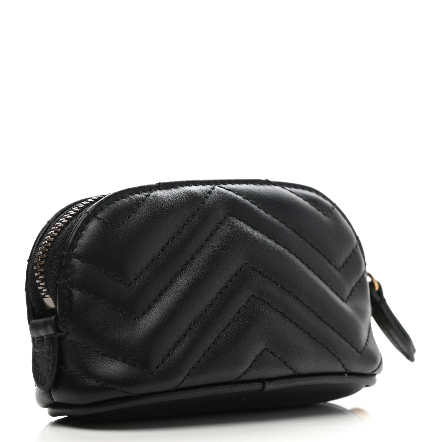 Gucci Calfskin Matelasse GG Marmont Key Pouch Black 3 of 9