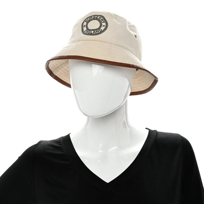 Burberry Canvas Logo Print Bucket Hat M Natural Tan 2 of 12