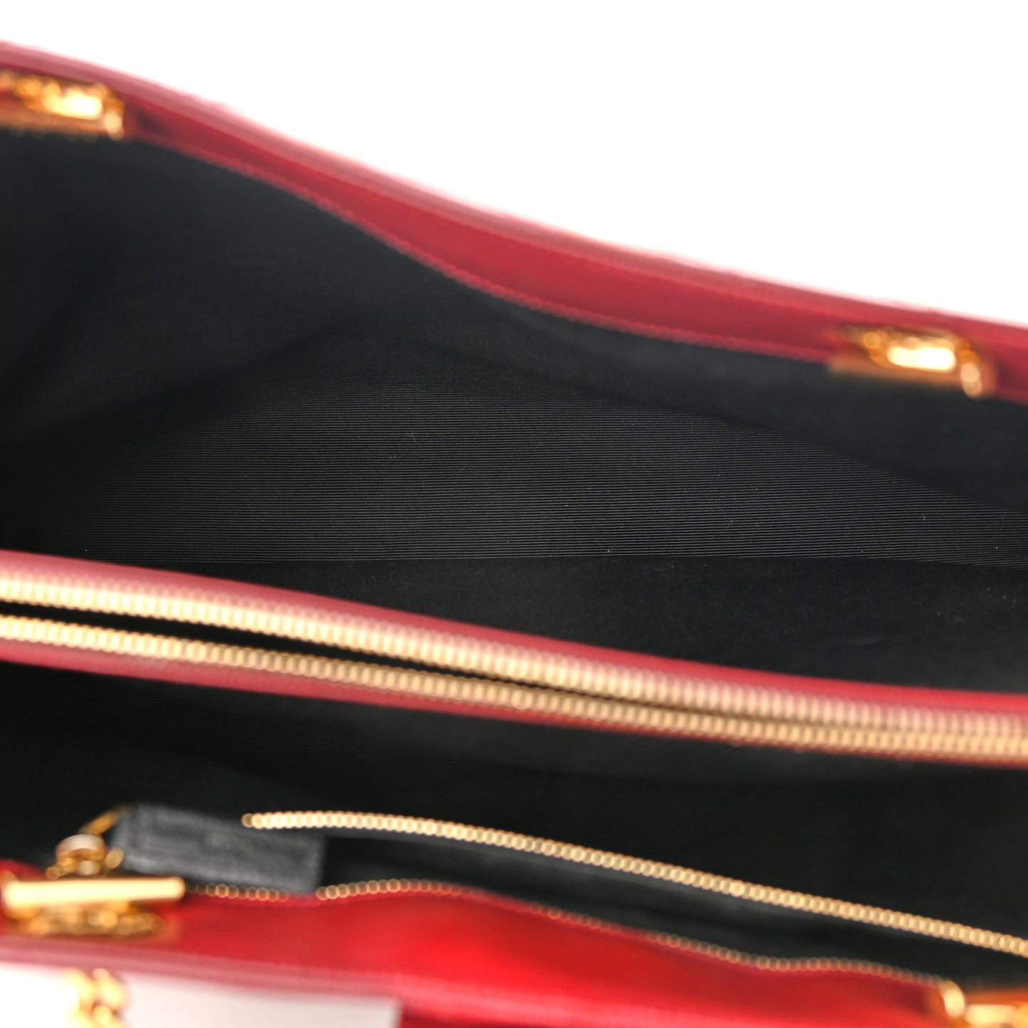 Grain De Poudre Matelasse Chevron Monogram Shopping Bag Oxblood