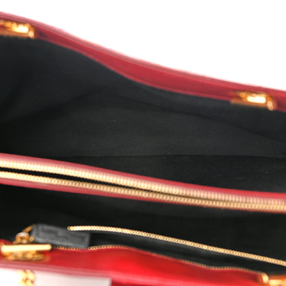 Saint Laurent Grain De Poudre Matelasse Chevron Monogram Shopping Bag Oxblood 5 of 14