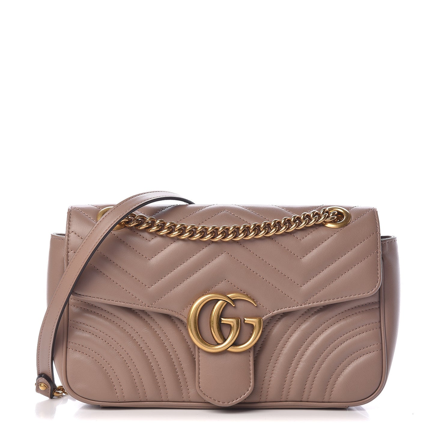Calfskin Matelasse Small GG Marmont Shoulder Bag Porcelain Rose