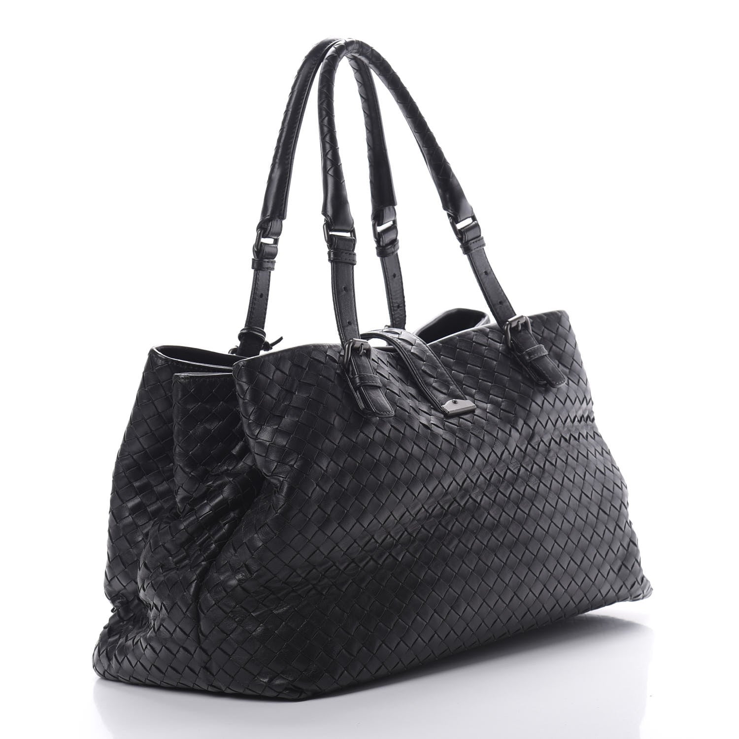 Bottega Veneta Nappa Intrecciato Medium Roma Tote Black 3 of 18