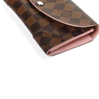 Louis Vuitton Damier Ebene Caissa Wallet Rose Ballerine 9 of 11