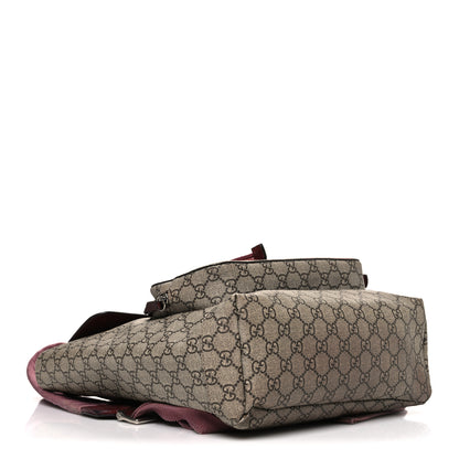 Gucci GG Supreme Monogram Blooms Medium Single Buckle Backpack Beige Multicolor Dry Rose 3 of 10