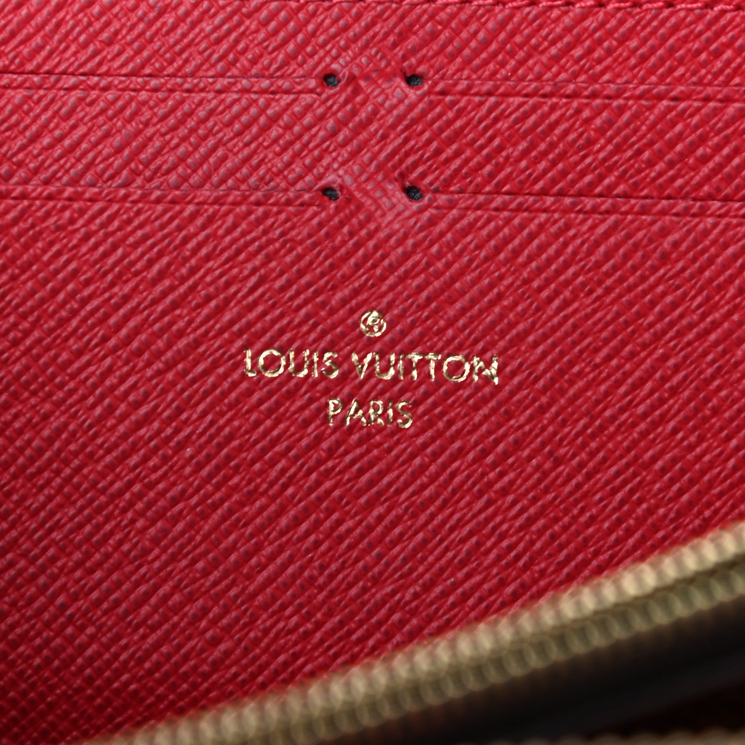 Louis Vuitton Damier Ebene Clemence Wallet Cherry 6 of 7