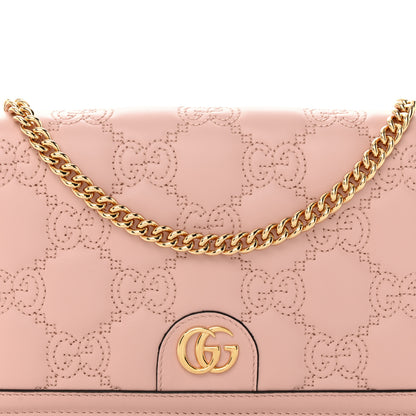 Gucci Calfskin GG Matelasse Chain Wallet Perfect Pink 7 of 12