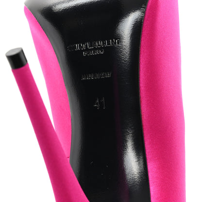 Saint Laurent Satin Crepe Marylin 110 Pumps 41 Fuchsia 7 of 10