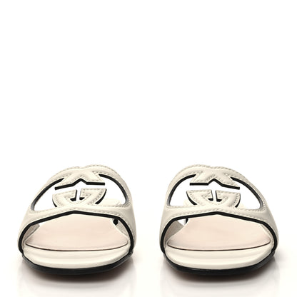Gucci Calfskin Interlocking G Sandals 40 Mystic White 2 of 8